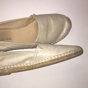 Gold espadrilles
